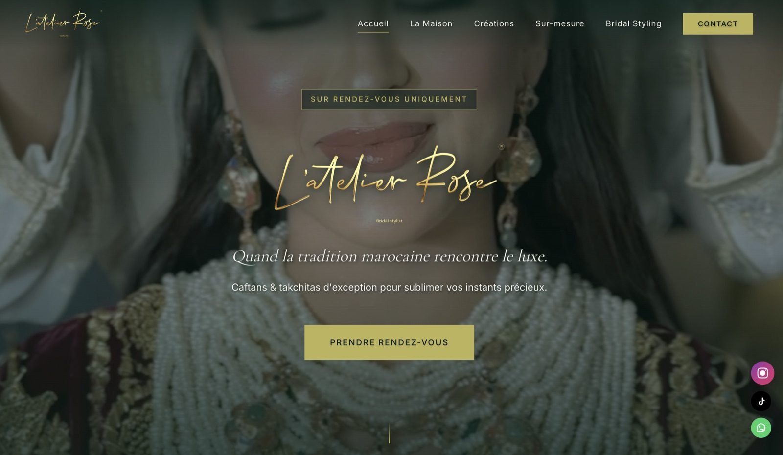 L'Atelier Rose — interface of the delivered system