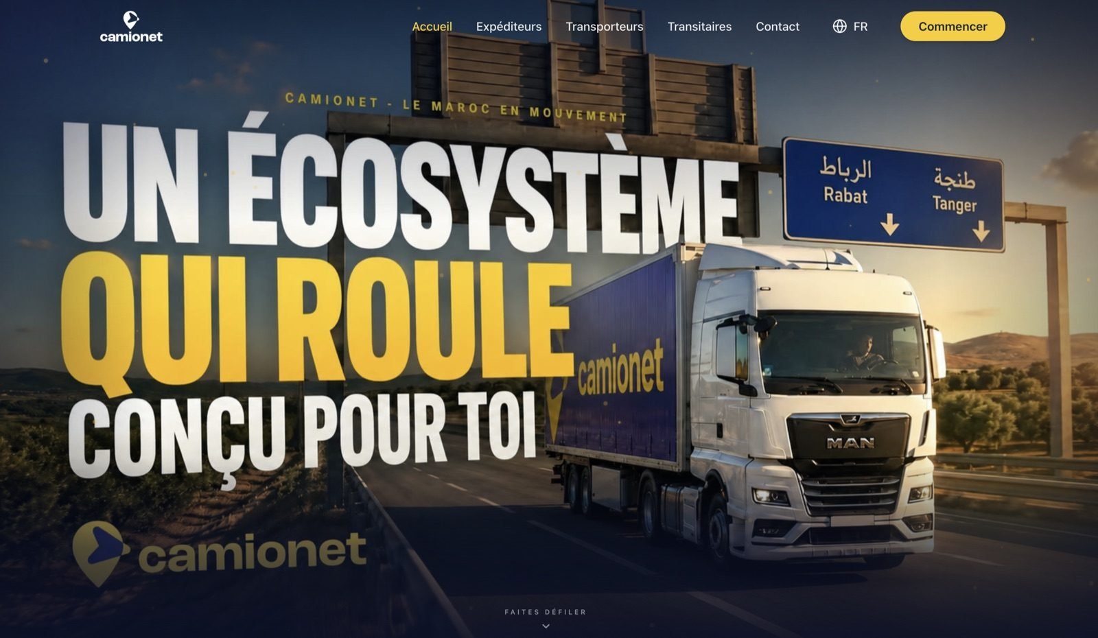 Camionet — interface of the delivered system
